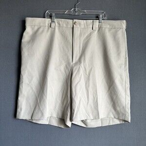 Oak Hill Stay Cool Shorts Mens Size 46 Khaki Chino Cool & Dry Microfiber NEW
